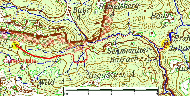&Uuml;bersicht Route, 1:200.000