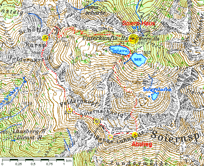 Teilroute 1, 1:50.000
